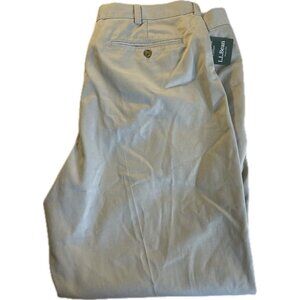 L.L. BEAN Mens Wrinkle Free Mens Cotton Chino Pants Size 40x29 Khaki NWT